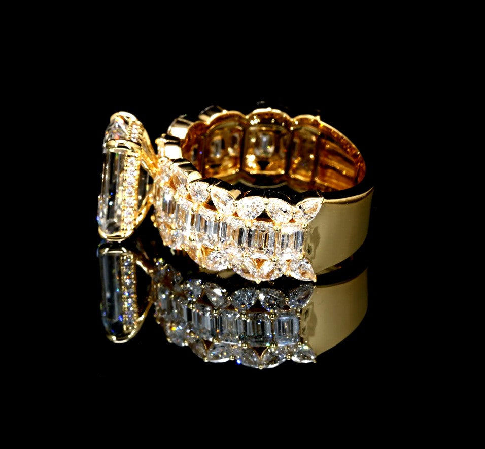 6.69CT Certified Lab-Grown Diamond Engagement Ring in 14K.