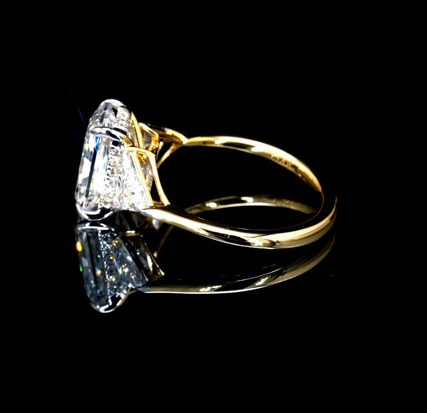 4.55CT Certified Lab-Grown Diamond Engagement Ring in 14K