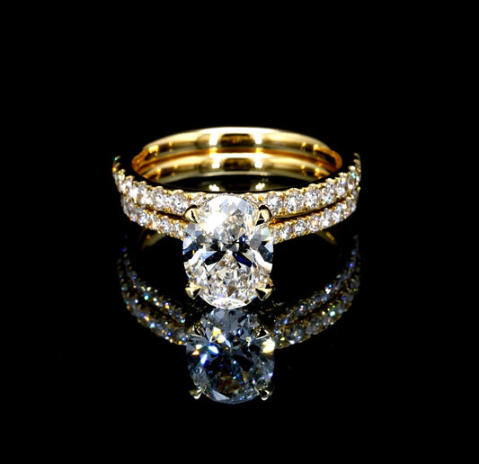 3.24CT Certified Lab-Grown Diamond Engagement Ring in 14K