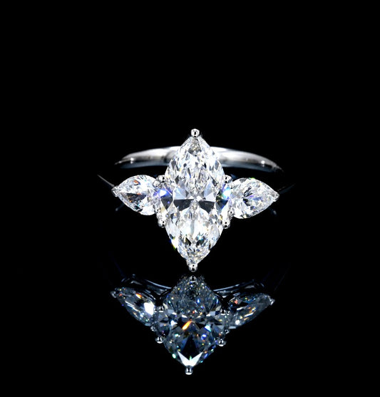 2.81CT Certified Lab-Grown Diamond Engagement Ring in 14K