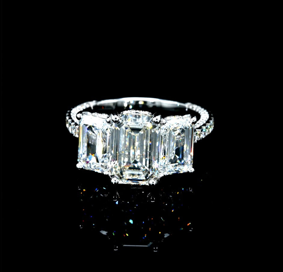 6.68CT Certified Lab-Grown Diamond Engagement Ring in 14K