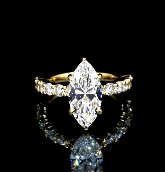 4.38CT Certified Lab-Grown Diamond Engagement Ring in 14K