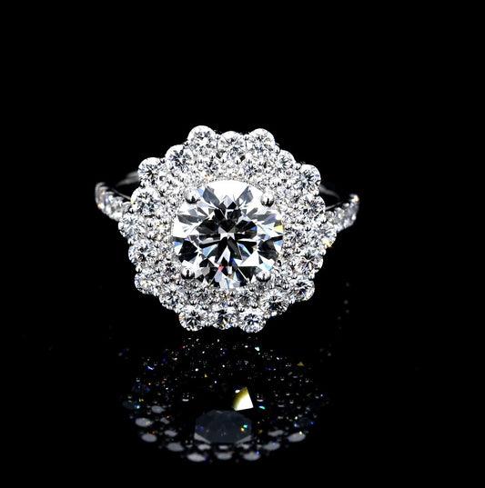 3.39CT Certified Lab-Grown Diamond Engagement Ring in 14K