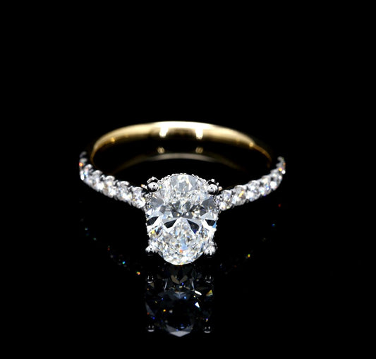 0.54W Certified Lab-Grown Diamond Engagement Ring in 14K