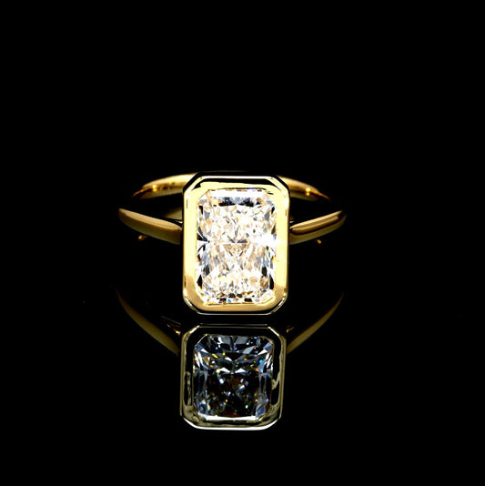 3.03CT Certified Lab-Grown Diamond Engagement Ring in 14K