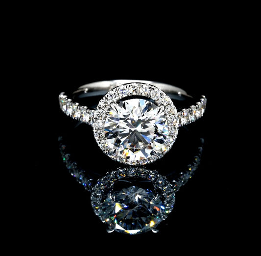 3.18CT Certified Lab-Grown Diamond Engagement Ring in 14K