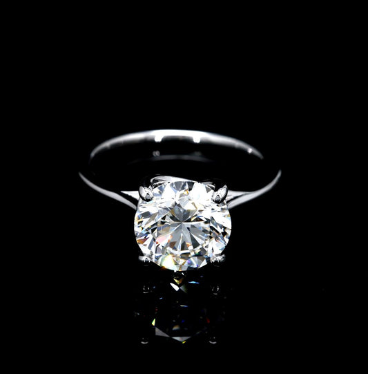 3.02CT Certified Lab-Grown Diamond Engagement Ring in 14K