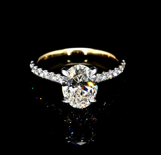 2.65CT Certified Lab-Grown Diamond Engagement Ring in 14K