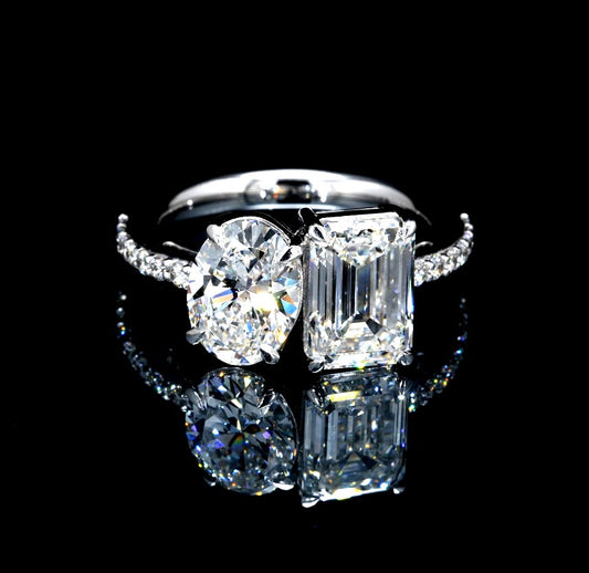5.28CT Certified Lab-Grown Diamond Engagement Ring in 14K