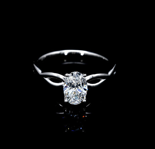 1.05W Certified Lab-Grown Diamond Engagement Ring in 14K