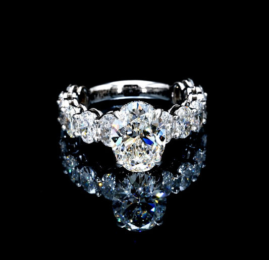 6.04CT Certified Lab-Grown Diamond Engagement Ring in 14K