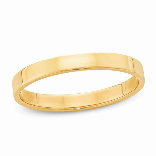 14k gold 3.0mm Flat Square-Edged Wedding Band