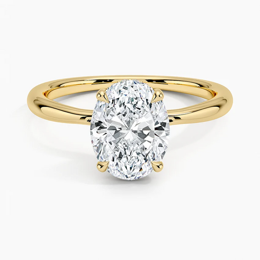 14k gold 4 carat oval solitaire vvs2 f color IGI CERTIFIED