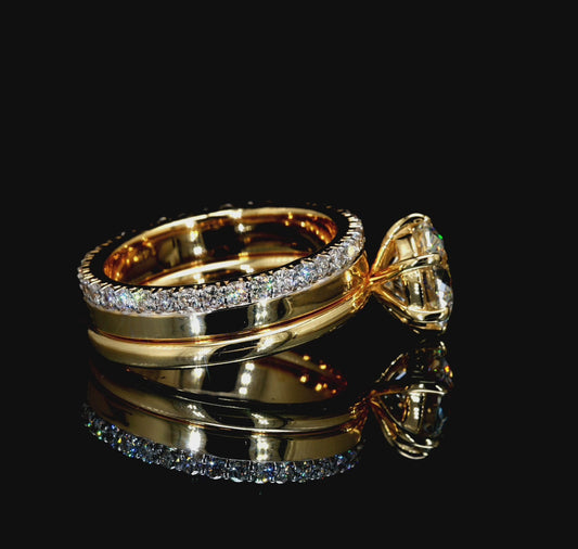 2.68CT Certified Lab-Grown Diamond Engagement Ring in 14K.