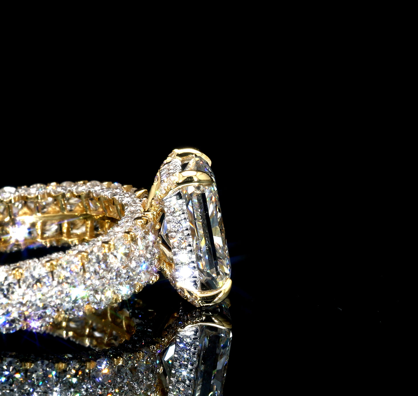 14k gold 6CT VVS2 F color Diamond Ring