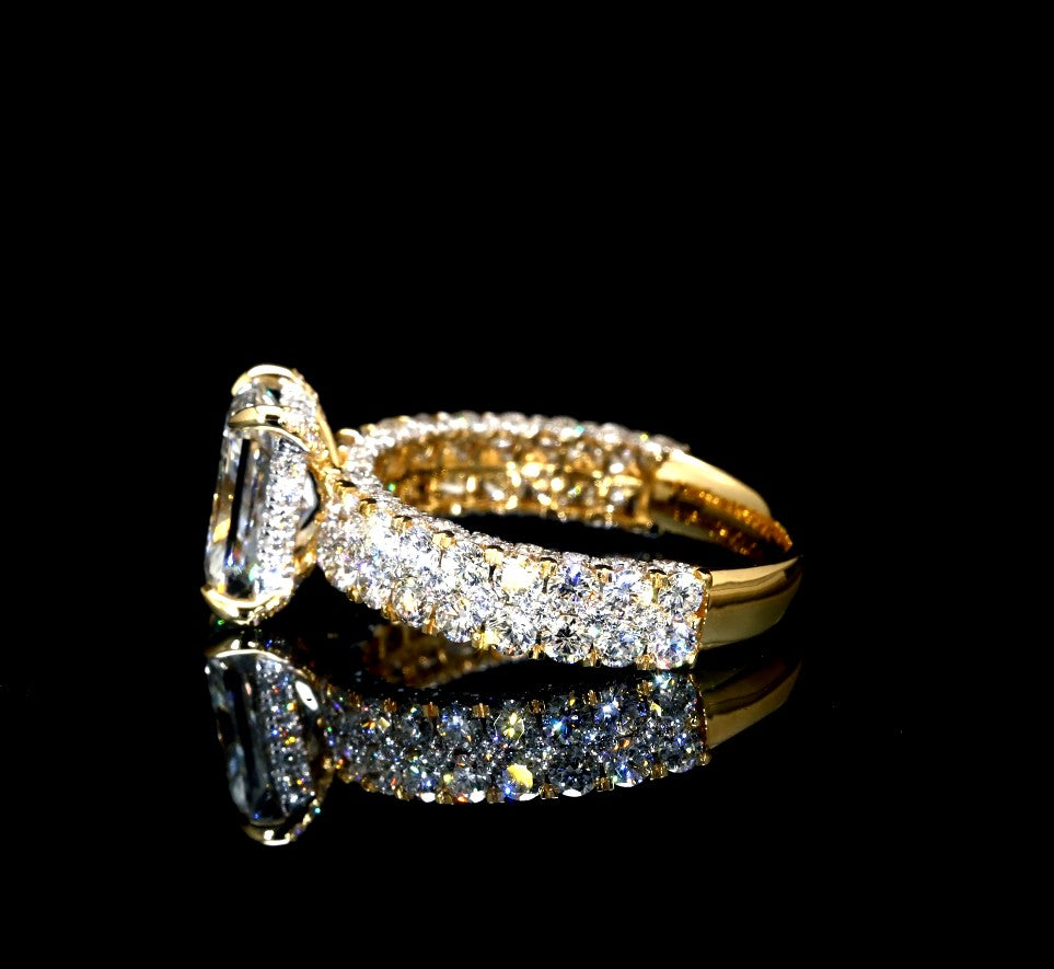 14k gold 6CT VVS2 F color Diamond Ring