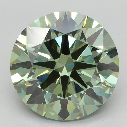 4.53 CT Round Diamond GREEN VS2