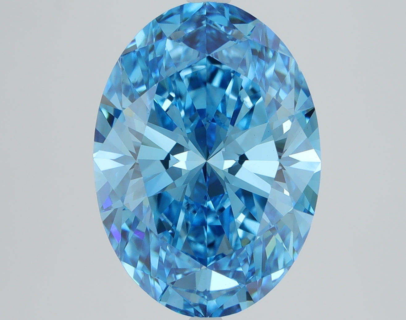 4.04 CT Oval Diamond BLUE VS1