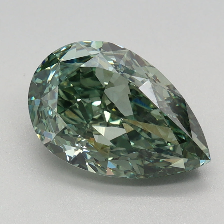 1.95 CT Pear Diamond GREEN VVS2