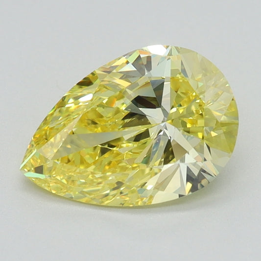 1.5 CT Pear Diamond YELLOW VS1