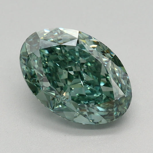 1.33 CT Oval Diamond GREEN VS1