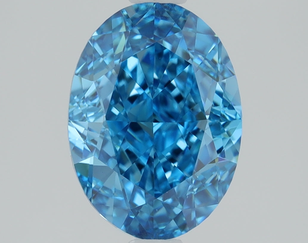 1.5 CT Oval Diamond BLUE VS1