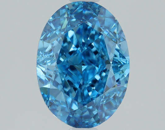 1.5 CT Oval Diamond BLUE VS1