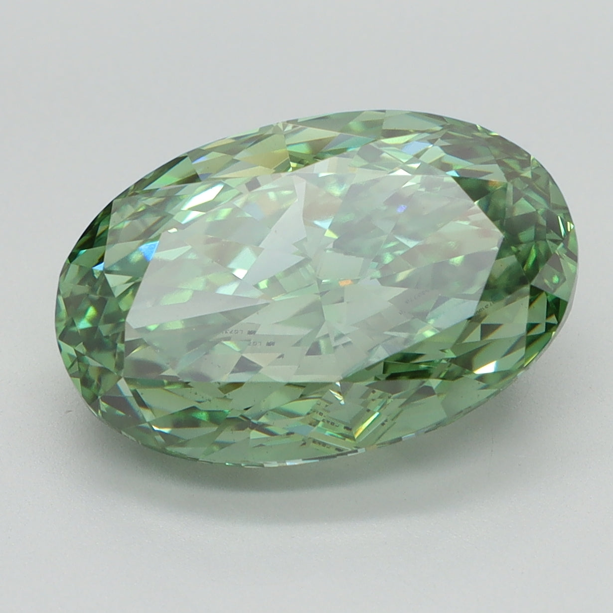 5.25 CT Oval Diamond GREEN VS1