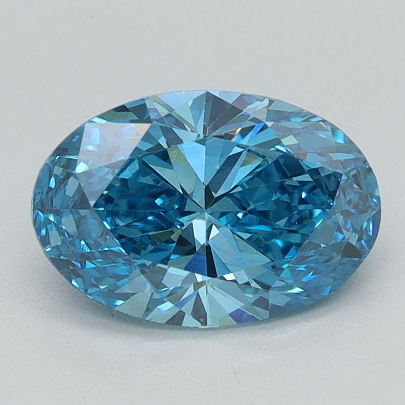 1.1 CT Oval Diamond BLUE VS1