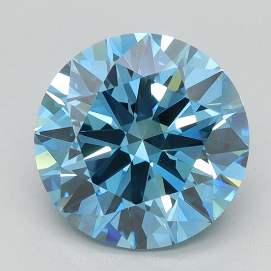 2.01 CT Round Diamond BLUE VVS2