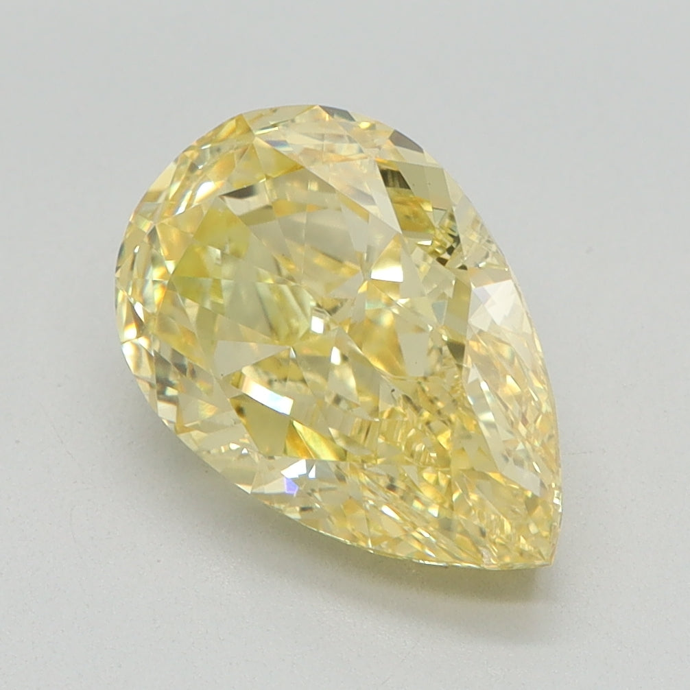 2.51 CT Pear Diamond YELLOW VS1