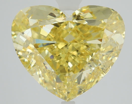 5.53 CT Heart Diamond YELLOW VS1