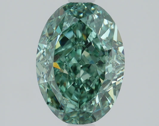 1.39 CT Oval Diamond GREEN VS1