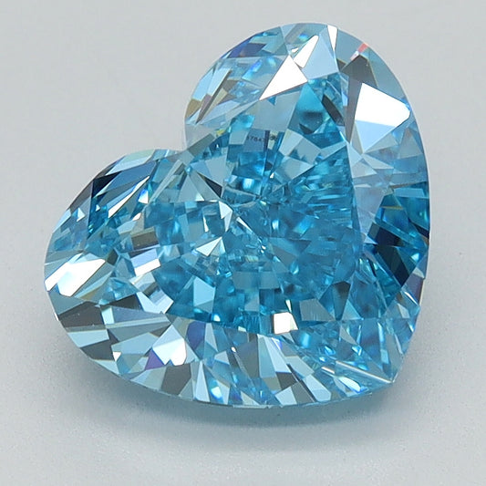 2.09 CT Heart Diamond BLUE VVS2