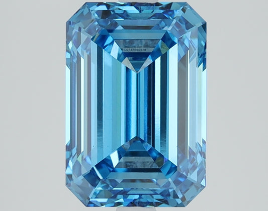 2.7 CT Emerald Diamond BLUE VS1