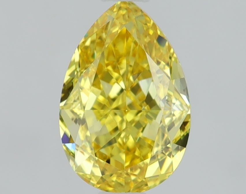 1 CT Pear Diamond YELLOW VS1