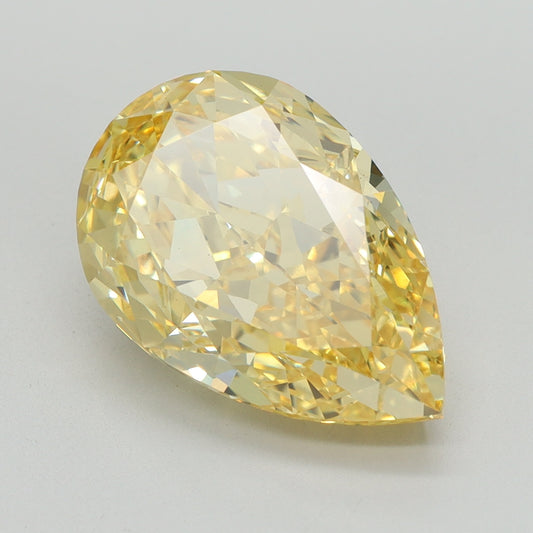 5.57 CT Pear Diamond YELLOW VS1