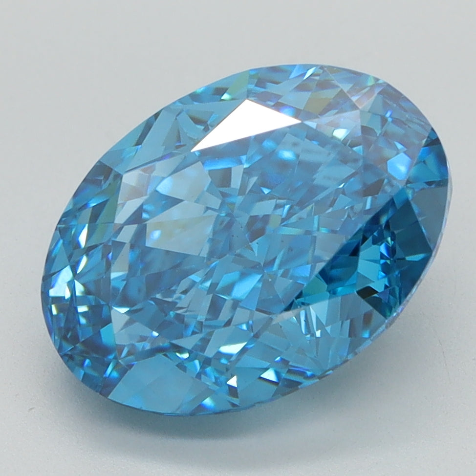 4.04 CT Oval Diamond BLUE VS1