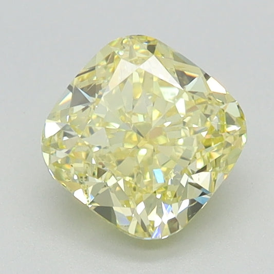 1 CT Cushion Diamond YELLOW VS2