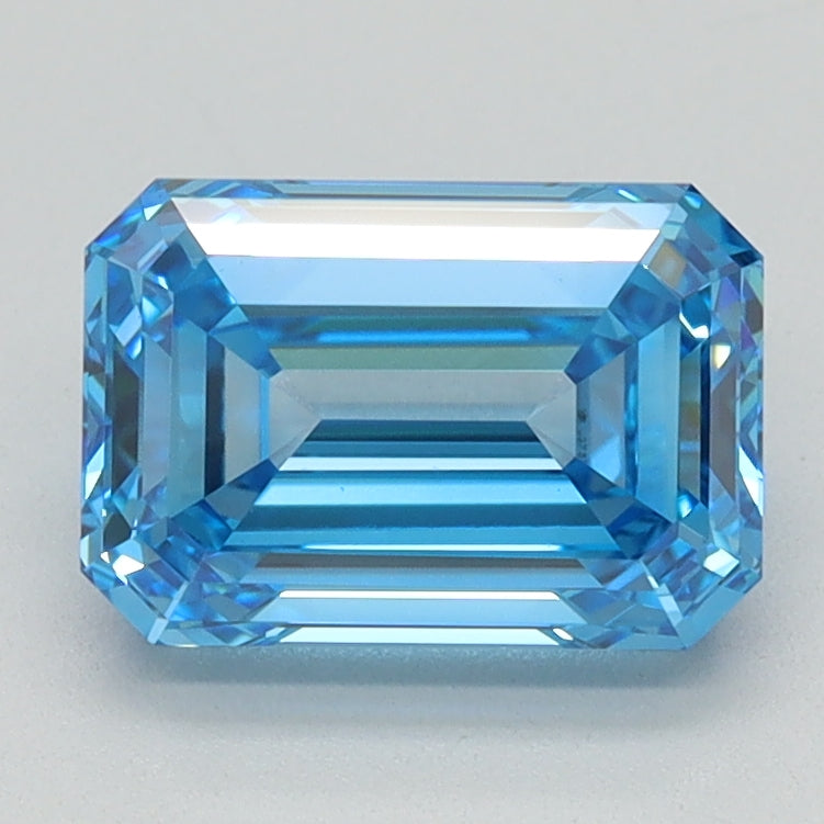 1.53 CT Emerald Diamond BLUE VVS2