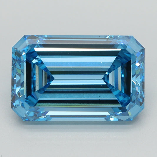 5.01 CT Emerald Diamond BLUE VS2