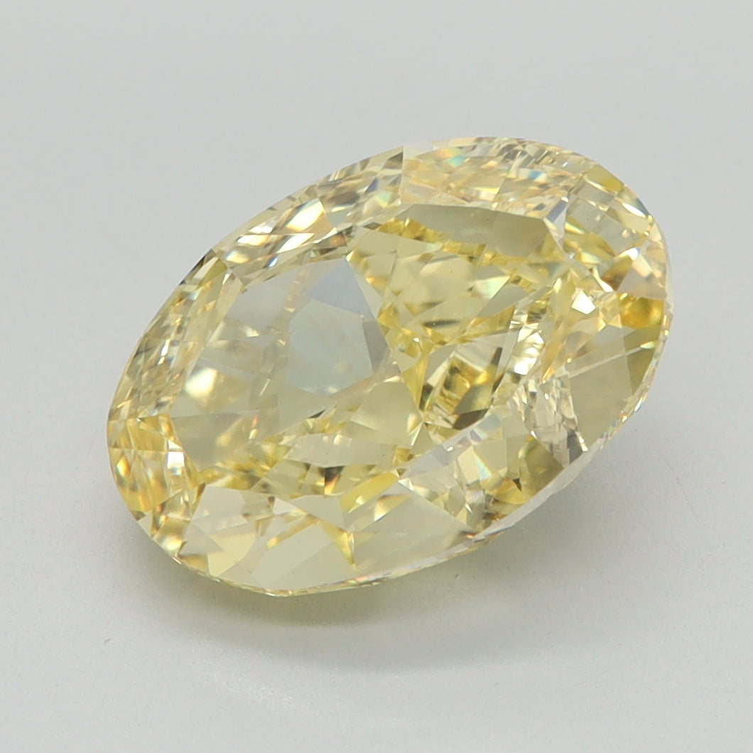 3.07 CT Oval Diamond YELLOW VS1