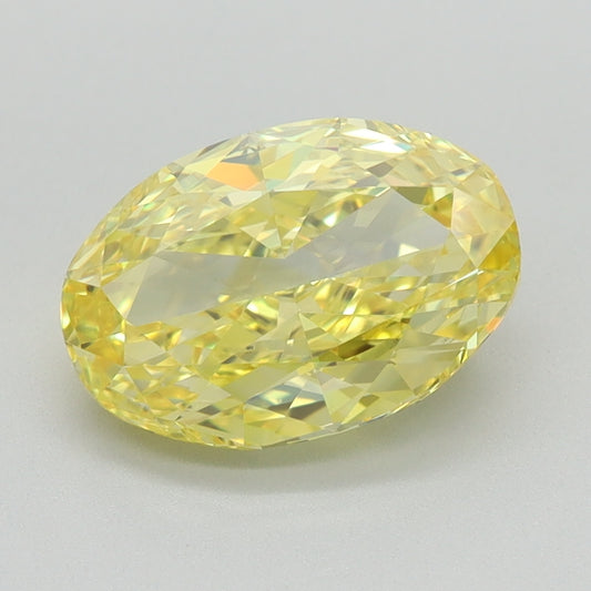 1.74 CT Oval Diamond YELLOW VS1