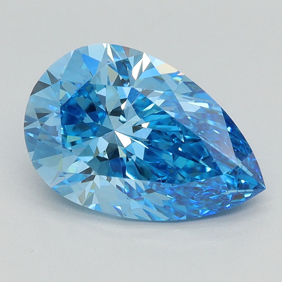 2.08 CT Pear Diamond BLUE VVS2