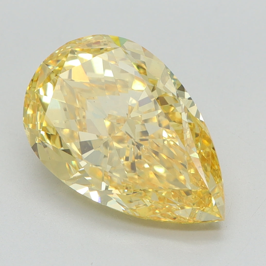 3.01 CT Pear Diamond YELLOW VS1