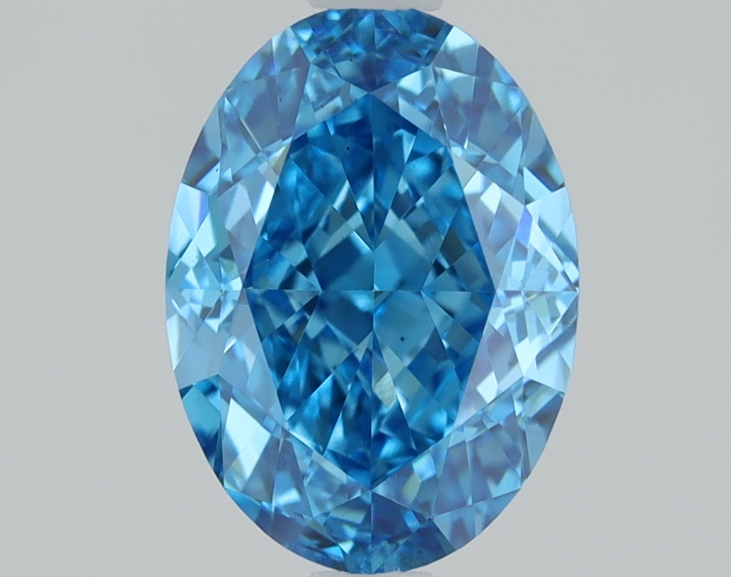 1.52 CT Oval Diamond BLUE VS2