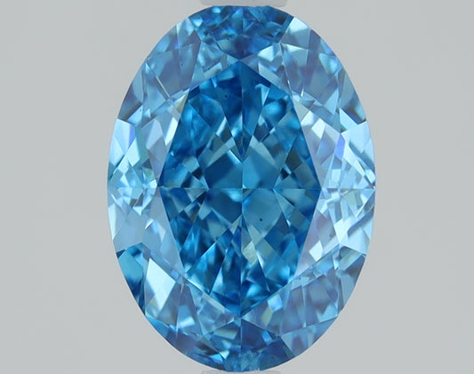 1.52 CT Oval Diamond BLUE VS2