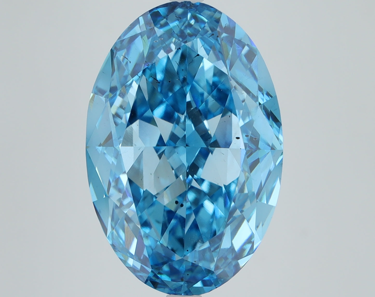 10 CT Oval Diamond BLUE SI1