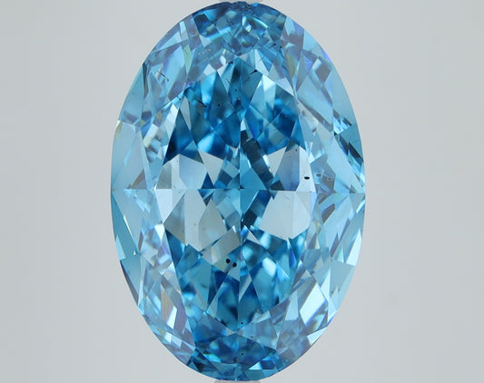 10 CT Oval Diamond BLUE SI1