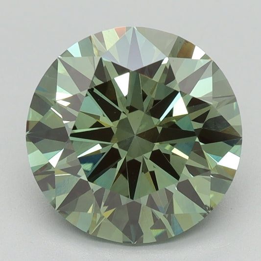 2.01 CT Round Diamond GREEN VS2